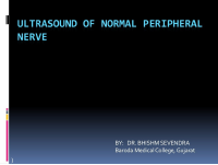 Ultrasound for normal peripheral nerve .pptx